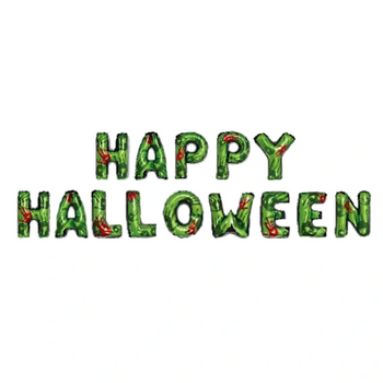 Girlanda napis Halloween halloweenowa dekoracja ozdoba balony foliowe
