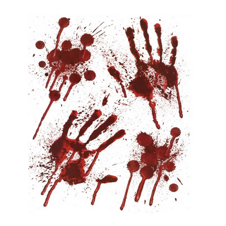 Naklejki halloweenowe na okno krwawe dekoracje halloween okienne