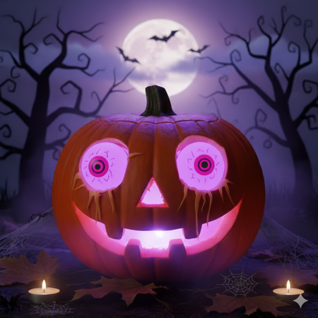 Oczy lampki do dyni Halloween LED świecące do dekoracji dynia