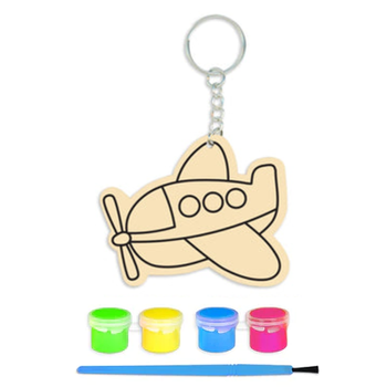 Brelok drewniany do malowania zawieszka dla dzieci kreatywny zestaw samolot
