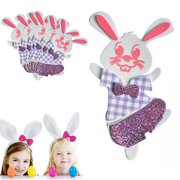 Piankowe figurki wielkanocne zestaw DIY zając 6szt