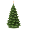 Świeczka choinka zielona świeca świąteczna 17cm ruchomy płomień led woskowa