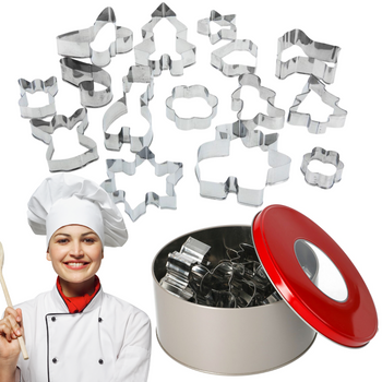Wykrawacze foremki świąteczne 15 szt do pieczenia ciastek pierników zestaw