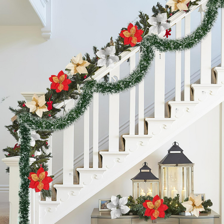 Długa girlanda sztuczna choinkowa zielona łańcuch florystyczny gałązka 2m