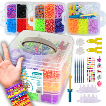 Zestaw kreatywny do robienia bransoletek z gumek Artmaker