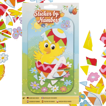 Wielkanocna wyklejanka naklejki wielkanoc prezent dzieci wyklejania kurczak