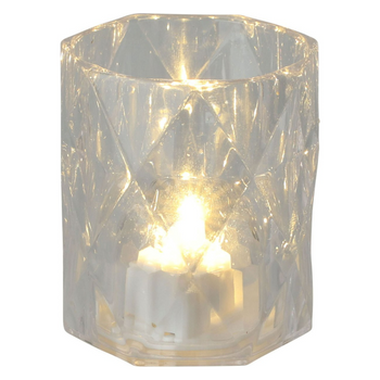 Lampion latarenka akrylowa tealight 6cm świeczka led świecznik podgrzewacz