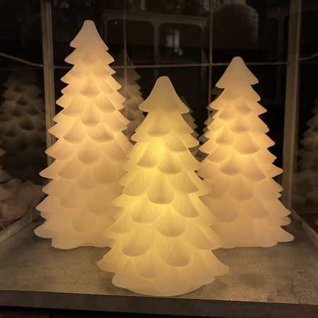 Świeczka lampka led choinka 12 cm świeca świąteczna woskowa timer