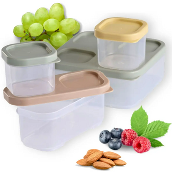 Zestaw 4 pojemników na przekąski pojemniczki pastelowe na orzechy