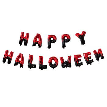 Girlanda napis Halloween halloweenowa dekoracja ozdoba balony foliowe