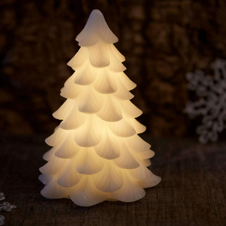 Świeczka lampka led choinka 12 cm świeca świąteczna woskowa timer