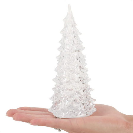 Świeczka lampka LED choinka 17 cm świąteczna kryształowa lampion