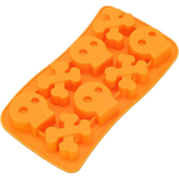 Foremka silikonowa halloween czaszka kości do lodu ciastek żelek 8 miejsc