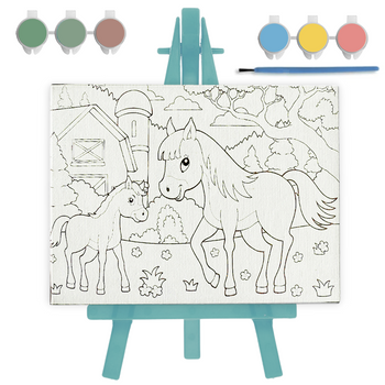 Zestaw malarski malowania prezent kreatywny płótno sztaluga farby dzieci