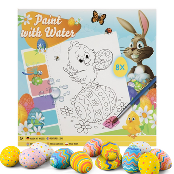 Kolorowanka wielkanocna książeczka z farbami akwarelowymi malowanka dzieci