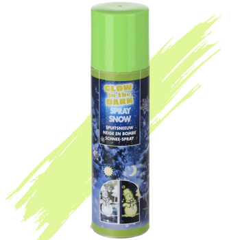 Sztuczny śnieg w sprayu spray dekoracyjny świecący w ciemności 150ml