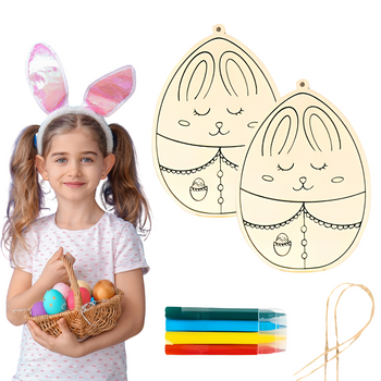 Zawieszka do malowania wielkanocna dekoracja kreatywna wielkanoc jajka 2szt.