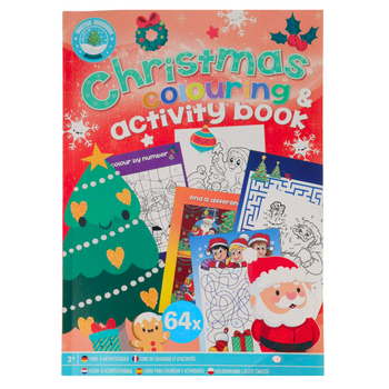 Kolorowanka książka aktywności świąteczna łamigłówki rebusy zeszyt ćwiczeń