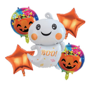 Zestaw dekoracji Halloween balony foliowe Halloween dekoracje duch gwiazdki