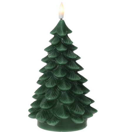 Świeczka led choinka zielona świeca świąteczna 11cm woskowa ruchoma