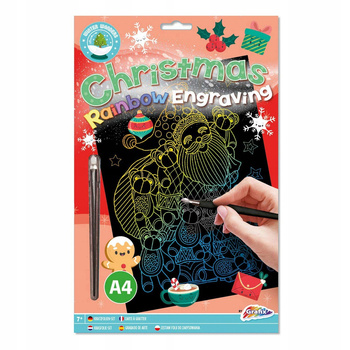 Magiczna wydrapywanka kolorowanka świąteczna a4