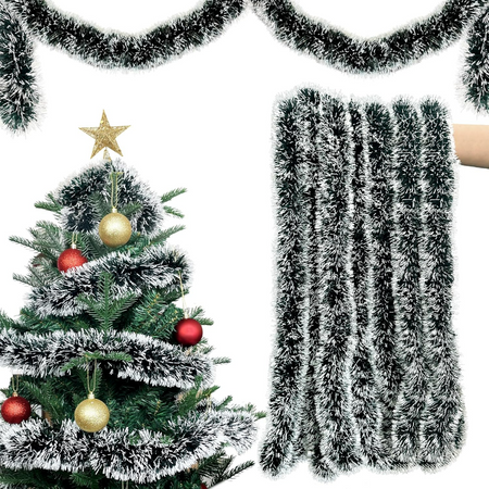 Długa girlanda sztuczna choinkowa zielona łańcuch florystyczny gałązka 2m