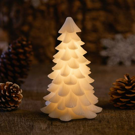 Świeczka lampka led choinka 12 cm świeca świąteczna woskowa timer