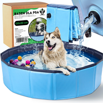Basen dla psa 120 cm XL składany Opengarden niebieski