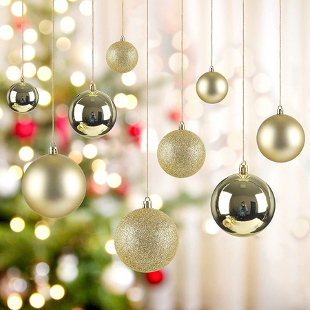 Bombki złote na choinkę bombka choinkowa 24szt 3cm