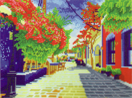 Diamond painting haft diamentowy miasto mozaika