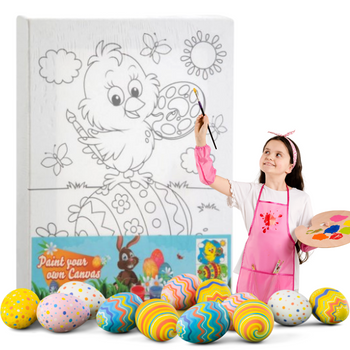 Obraz do malowania wielkanocna kolorowanka kreatywny prezent wielkanoc kurczak