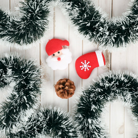 Długa girlanda sztuczna choinkowa zielona łańcuch florystyczny gałązka 2m