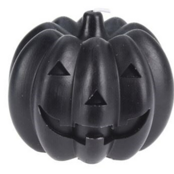 Świeczka dynia Halloween dekoracyjna świeca w kształcie dyni czarna 7 cm
