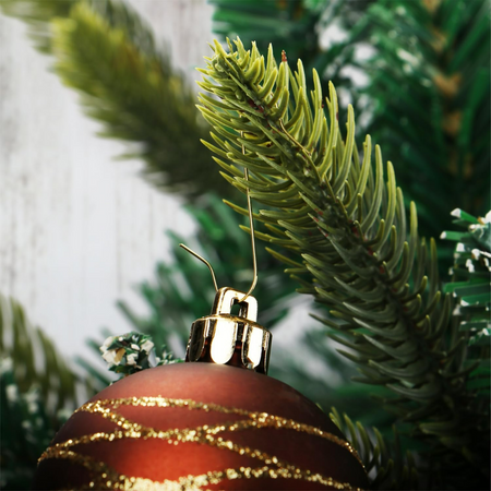 50x zawieszki na bombki choinkowe haczyki uchwyty do bombek złote metalowe