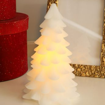 Świeczka lampka led choinka 12 cm świeca świąteczna woskowa timer