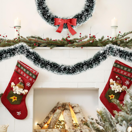 Długa girlanda sztuczna choinkowa zielona łańcuch florystyczny gałązka 2m