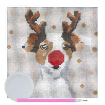 Świąteczny haft diamentowy malowanie diamenty diamond painting 17x17 święta