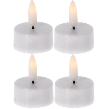 Świeczki 4 sztuki tealight na baterie białe lampki podgrzewacze
