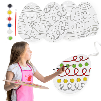 Wielkanocne zawieszki do malowania dla dzieci 4szt. wielkanoc dekoracja