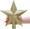 Czubek choinkowy gwiazda złota złoty nietłukący gwiazdka ozdoba na choinkę