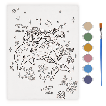 Malowanie po numerach dla dzieci obrazek do malowania kolorowanka syrena