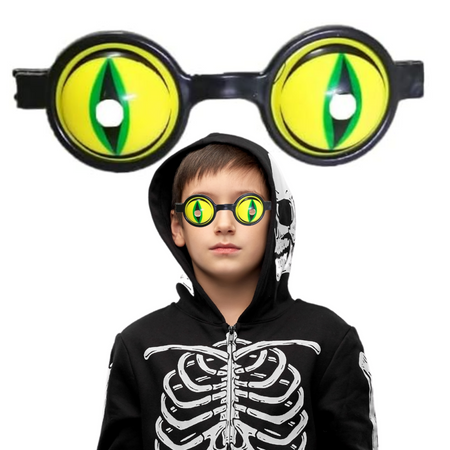 Śmieszne okulary kostium Halloween oczy gada smoka węża przebranie fotobudka