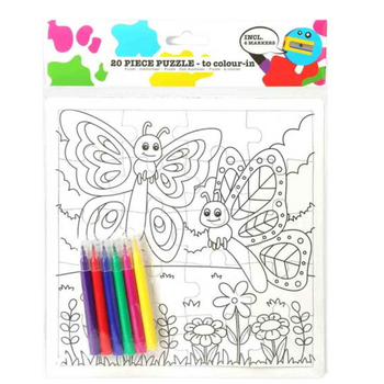 Puzzle do malowania układanka kolorowania kolorowanka dzieci motyle motyl