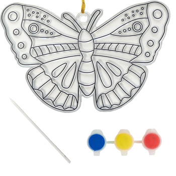 Witraż zawieszka do malowania zawieszki diy zestaw artystyczny motyl