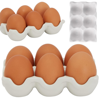 Pojemnik na jajka podstawka organizer tacka na jaja patera porcelanowa x6