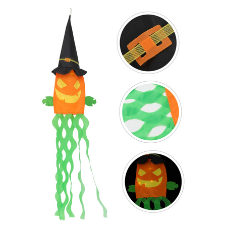 Dekoracja Halloween lampka duch lampa wisząca 135 cm ozdoba Halloweenowa LED