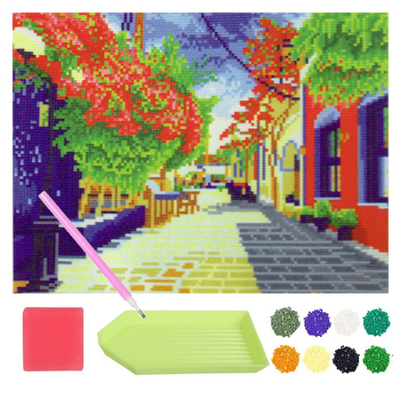 Diamond painting haft diamentowy miasto mozaika