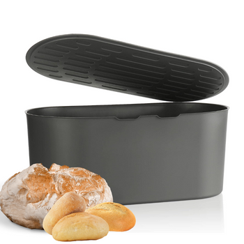 Chlebak pojemnik na chleb szary deska