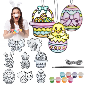 Zawieszki wielkanocne do malowania wielkanocna dekoracja kreatywna wielkanoc