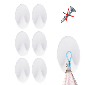 6x wieszak samoprzylepny haczyki wieszaki mocne